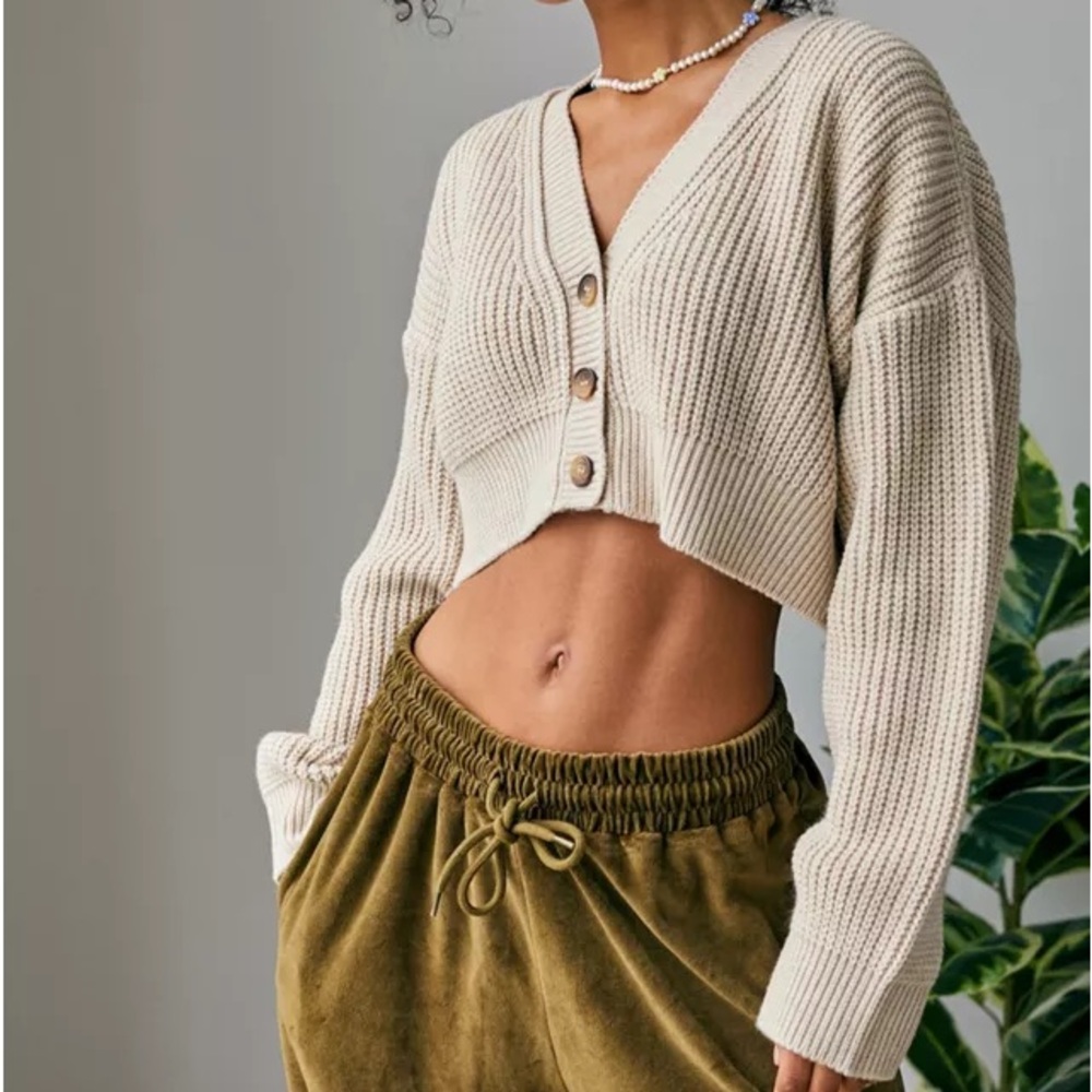 UO Fisherman cropped cardigan